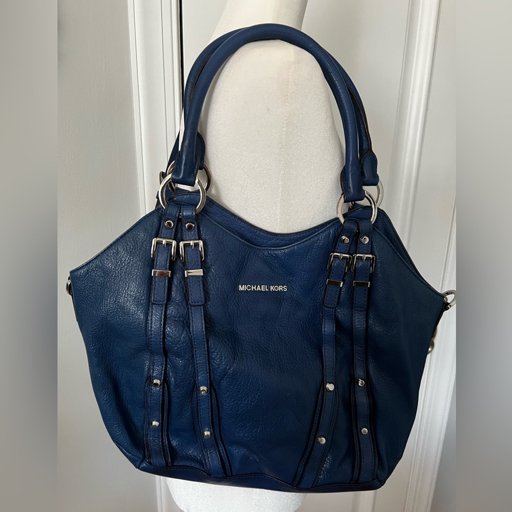 Michael Kors Blue Leather Women's Bag